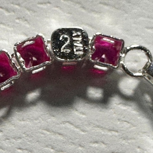 Authentic PANDORA Pink Crystal CZ Tennis Bracelet, Sterling Silver, SZ20CM - Picture 5 of 7